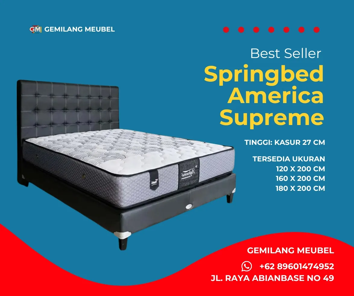 Harga Springbed America Supreme di Gemilang Meubel Bali